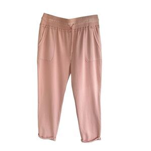 Splendid Eco Cotton Ruffle Jogger Sweatpants Dusty Pink XL